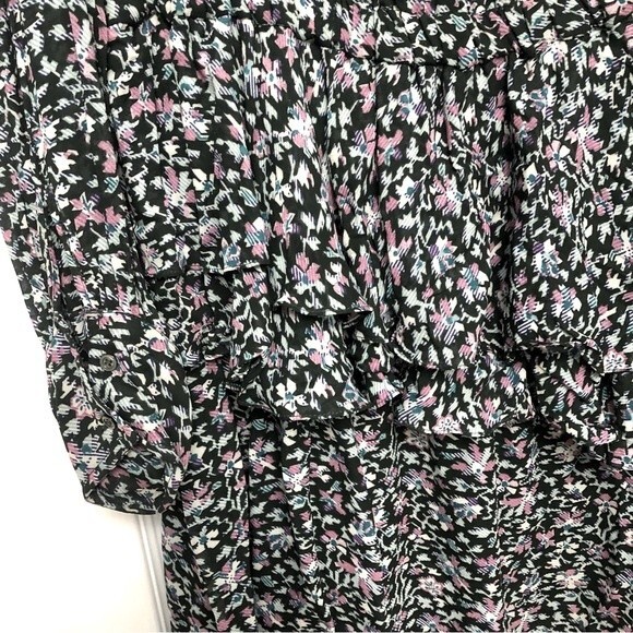 Etoile Isabel Marant Java Dress Black Ditsy Floral Printed Size Euro 38 S/M - Picture 7 of 9